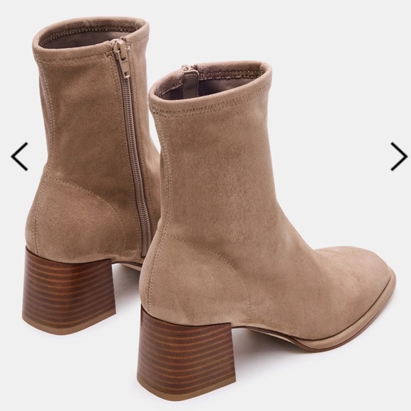 NWT Steve Madden Faux suede Pammy tan bootie - size 7.5 - Picture 11 of 14